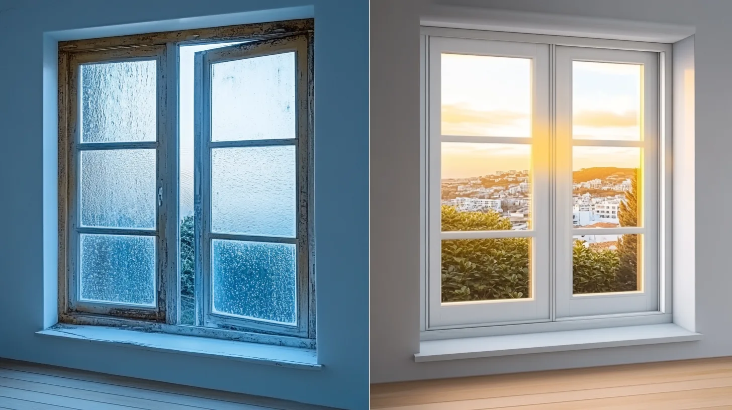 Antes y después de cambiar a ventanas PVC termopanel
